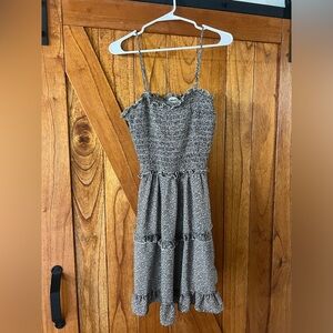 Sienna Sky Black and White Smocked Dress